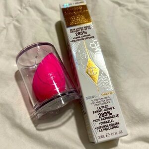 Charlotte’s beautiful skin foundation & beautyblender makeup sponge